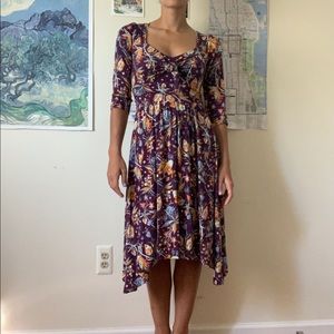 Maeve by Anthropologie asymmetrical purple dress